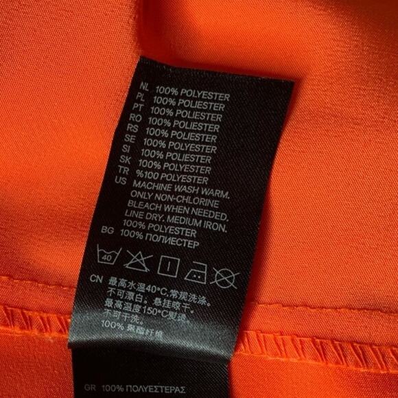 H&M Dress Sleeveless V-Neck Zipper in Front Orange Size 8 - Picture 10 of 14